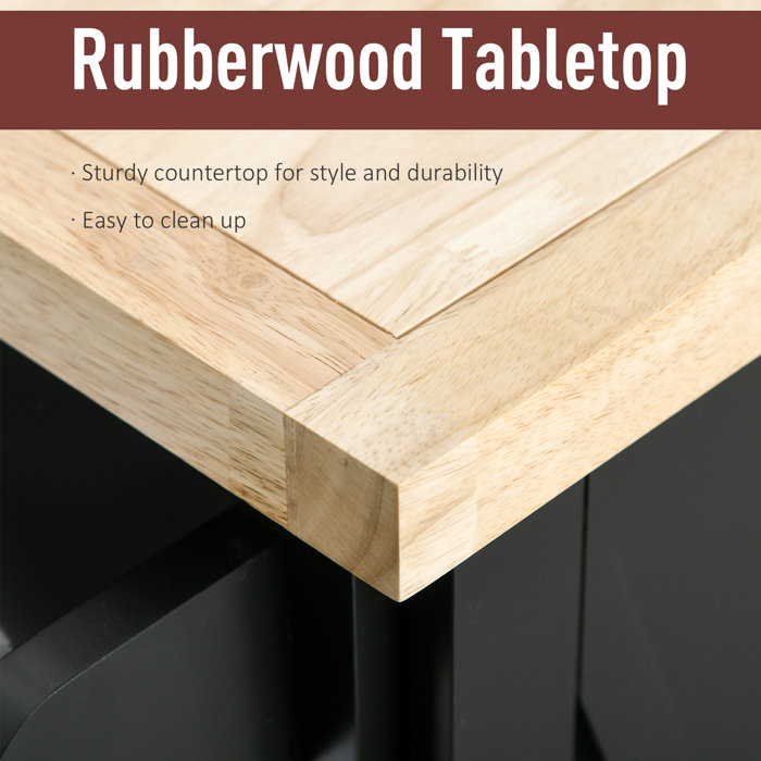 Gracie Oaks Kerlin Wood Kitchen Island & Reviews Wayfair